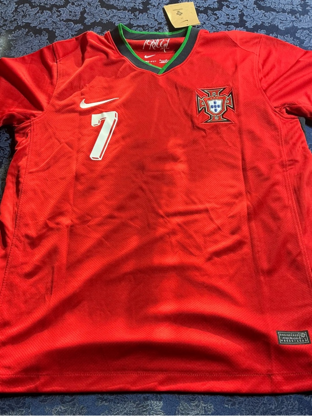 Nike Portugal Red Soccer Jersey #7